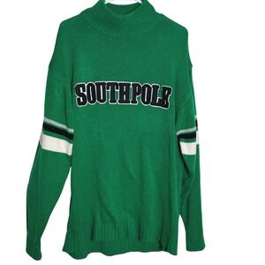 Southpole‎ Mens Green Mock Neck Long Sleeve Sweater XL Authentic Collection